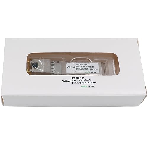 Image of 80 Meters, 10Gbps SFP+ to RJ45 Modules, 2.5G /5G /10GBase-T Ethernet RJ45 to SFP+ Transceiver, Compatible for Cisco SFP-10G-T-X, Ubiquiti, Netgear, Mikrotik, Unifi and More