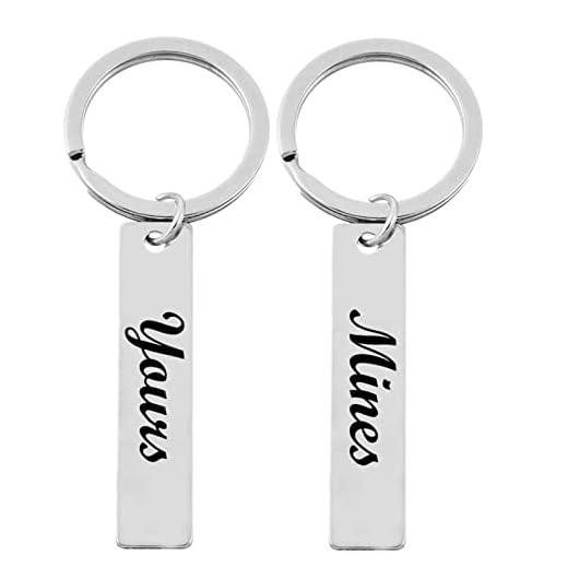 Wycian Llaveros Plata, Llaveros Profesor Grabado Mina Tuya Acero Inoxidable 40X10MM para Hombres Mujeres Amigo Cumpleaños Aniversario