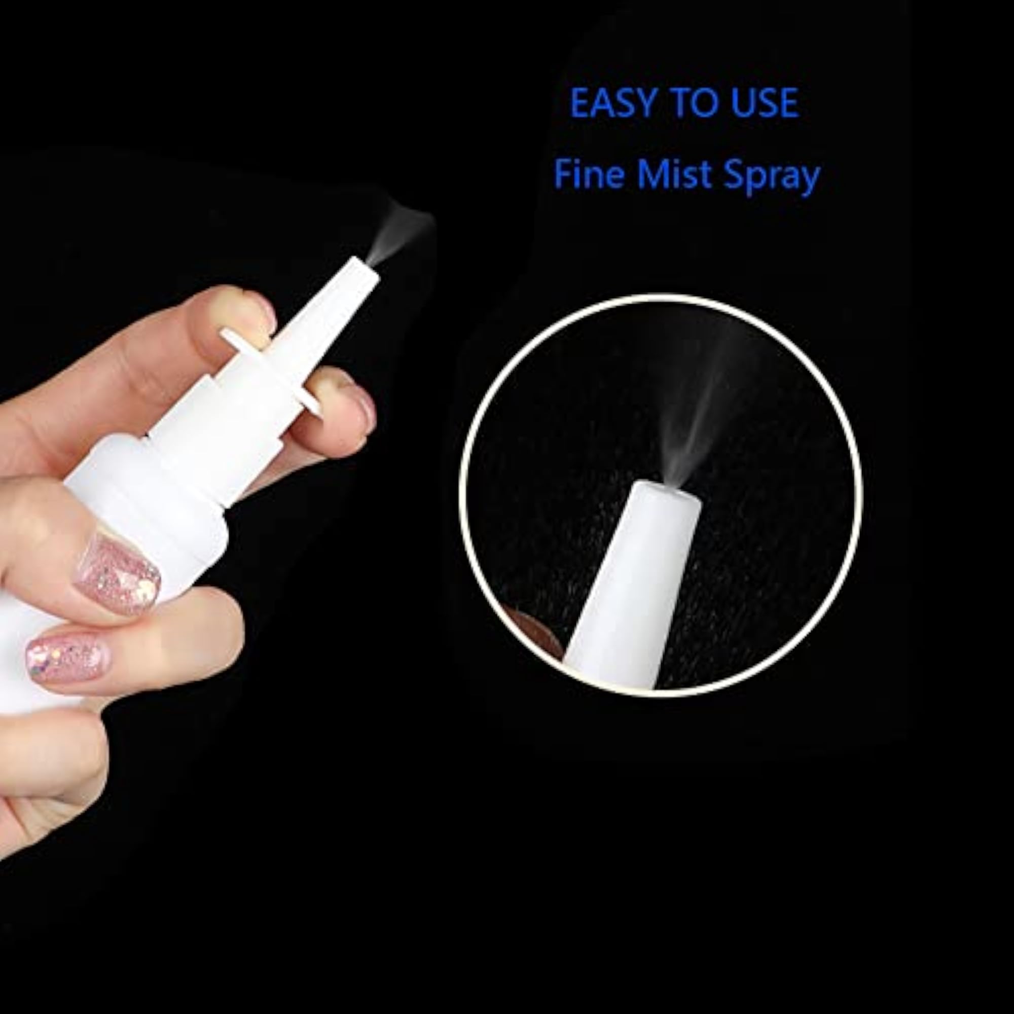 20ML White Empty Plastic Nasal Spray Bottles Pack of 5