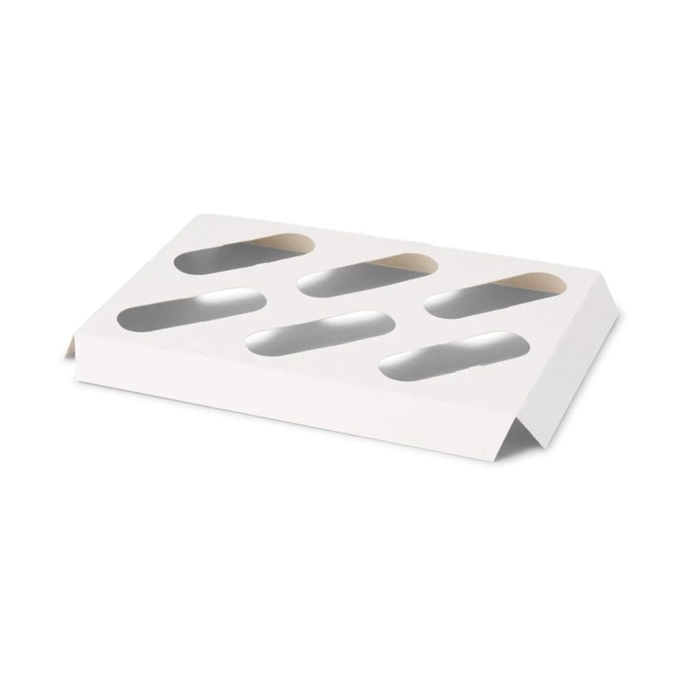 greenbox - Einlagen aus Karton für 6er Cupcake Boxen, weiß, 100 St.