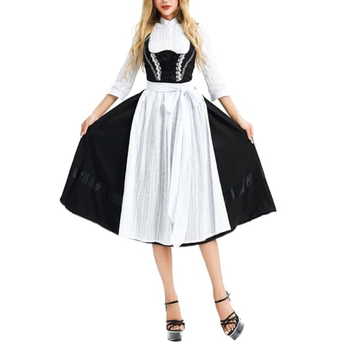 Robe courte dirndl et chemisier en dentelle pour l'Oktoberfest