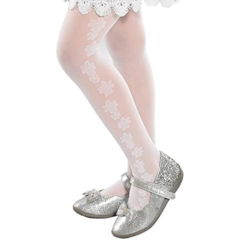 White Girl's Kid's Tights 20 Denier Weddings Party Holy Communion BNIB " Jasmina " (128-134 cm) Cover