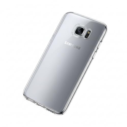 Betron Clear Phone Case compatible with Samsung Galaxy S7 Edge, Slim Shockproof TPU, Raised Edges for Camera Protection, Wireless Charger Compatible