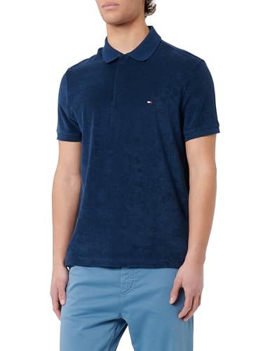 TOMMY HILFIGER Micro Towelling REG Polo MW0MW30770 éponge Night Sky Homme