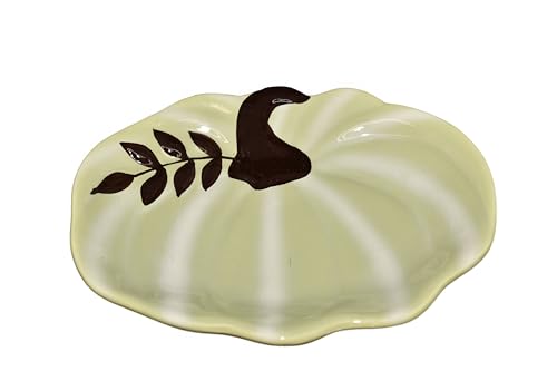 New Harvest Fall Sage & White Pumpkin Gourd Kitchen Spoon Rest Spoonrest Plate Tableware