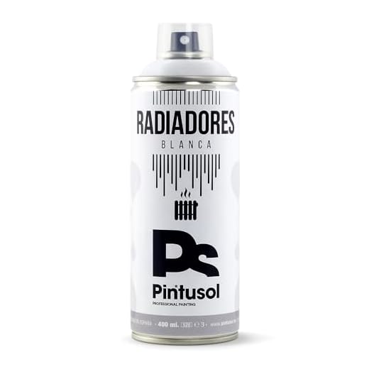 PINTUSOL Pintura Radiadores Blanca en Spray, Acabado Satinado No Amarillea, Antióxido Alta Opacidad y Resistencia, Fácil Aplicación, Pintura Profesional Radiador Estufas Espray 400ml