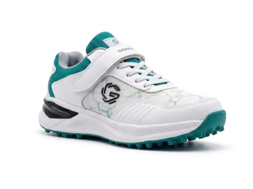 Image of GOWIN Hawk Cricket Shoes for Men | PVC+TPU Upper with Velcro Strap | EVA & Rubber Sole | Lightweight & Comfortable | Turf & Hard Ground | Training & Tournament Sports Shoes