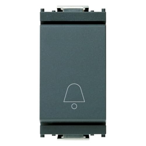 Vimar serie idea - Pulsante 1 polo contatto aperto 10a simbolo grigio campanello