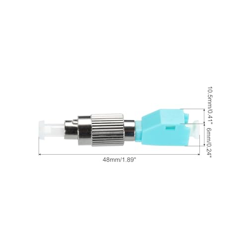 QUARKZMAN 1 Stück Glasfaser Adapter FC Stecker/LC WeiblichOM3 Multimode Simplex Adapter FC/UPC-LC/UPC OM3 für Netzwerk Internet Verbindung