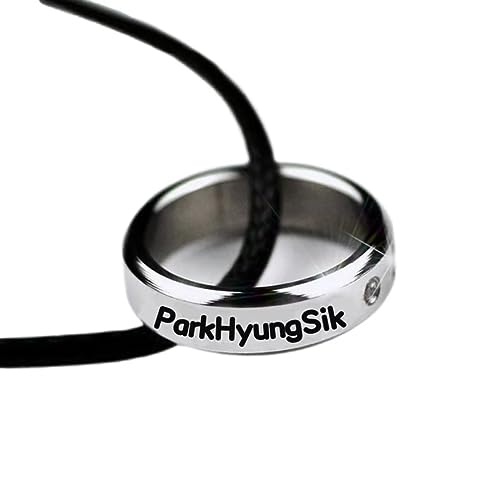 [BITACS] パクヒョンシク（ParkHyungSik）リング 名前 誕生日 指輪 ネックレス 韓国の俳優 黒紐付き 記念日 応援 パク・ヒョンシクグッズ レディース メンズ プレゼント 韓国ドラマ 韓国ファッション アクセサリー 応援グッズ プレゼント
