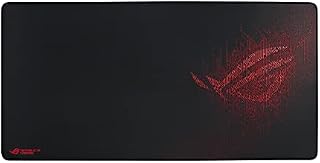 ASUS ROG Sheath Extended Soft Cloth Gaming Mouse Pad with Smooth Gliding Surface and Non-Slip Base - Black/Red