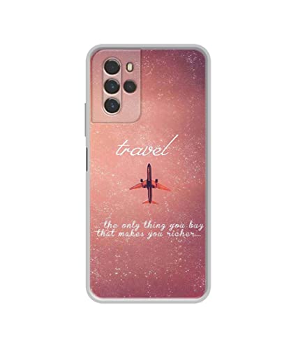 Image of Travel with Plane Design Printed Silicon Soft TPU Back Case Cover for Micromax in Note 2 4G