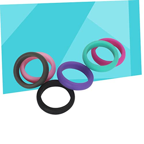 Anillos de caucho para bodas y yoga 6 pcs miniatura 6