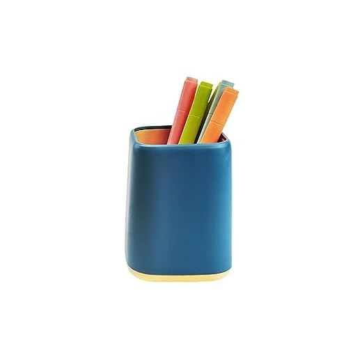 ZUFECY Porte-stylo de bureau, organiseur de bureau, étui de rangement pour papeterie design scandinave pour l'école, la maison, le bureau (bleu)