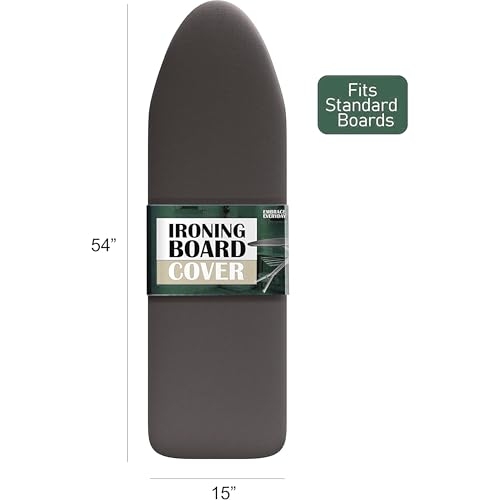 Hearth & Harbor Ironing Board Cover and Pad 15x54 Full Size, Thick Heavy Duty Scorch Resistant Padding Elastic Edge Hook & Loop Fastener, Iron Board Cover with Padding, Grey by Hearth & Harbor - Image 2