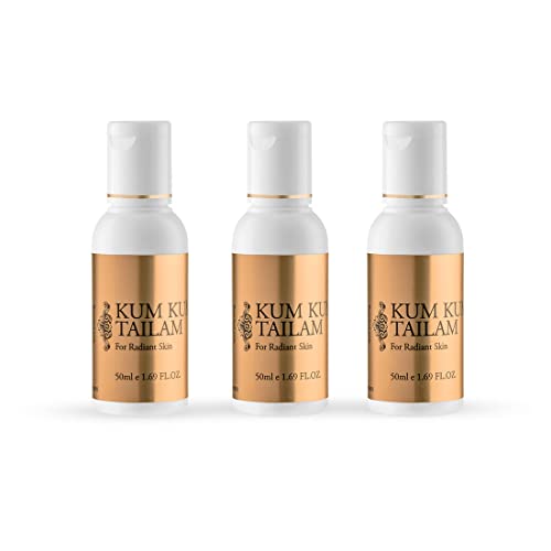 Huile Kum Kumadi Tailam 50 ml : estomper les cicatrices et réparer les manchons (Lot de 3)