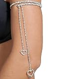 Rhinestone Upper Arm Bracelet Crystal Tassel Open Arm Chain Bangle Adjustable Bracelets Rhinestone W