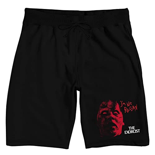 The Exorcist Red Regan Graphic Men's Black Sleep Pajama Shorts