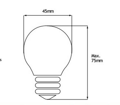 Vintage Retro Antique LED Filament Bulb G45 4W LED Light Bulb, Silver Bowl Tipped, B22 Base, Soft Warm White 2700K, 40W Equivalent, 220-240VAC, Dimmable (B22 Base) - Image 2