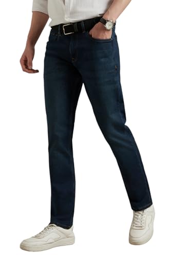 Image of Louis Philippe Men's Mid Rise Slim Jeans