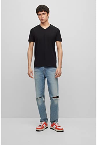 Hugo Para Hombre. 50325417 Pack 2 Camisetas Cuello Pico Blanco, Negro (Xl), Casual, AlgodóN, Manga Corta, Sostenible - 7