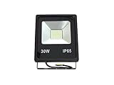 foco proyector led slim 20w con batería Carcasa de alta calidad inyectada en aluminio con acabado en color negro. La carcasa tiene un índice de protección contra inclemencias meteorológicas IP65.