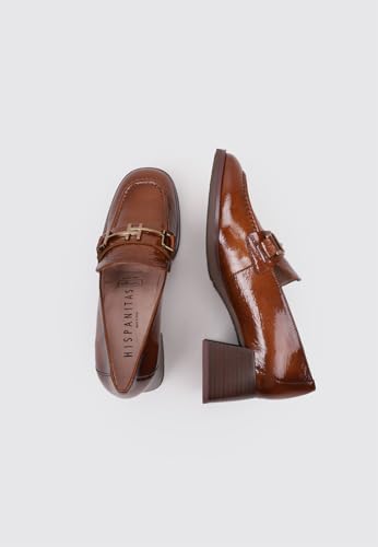 Hispanitas Para Mujer. HI243590 Zapatos De TacóN De Piel Tiras MarróN (37), 3 A 5Cm, Ninguno, Casual - 6
