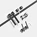 EaseLife 2.5 FT Cabinet Mini Sliding Barn Door Hardware Track Kit,Easy Install,Slide Smoothly Quietly,Apply for Storage Window TV Stand and Other Shielding (No Cabinet)