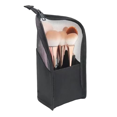Pochette Portatrucchi- Portapennelli Trucco | Prot Ezione Lampo Liscia Divisoria - Borsa Portaoggetti Da Toeletta | Per Donne, C