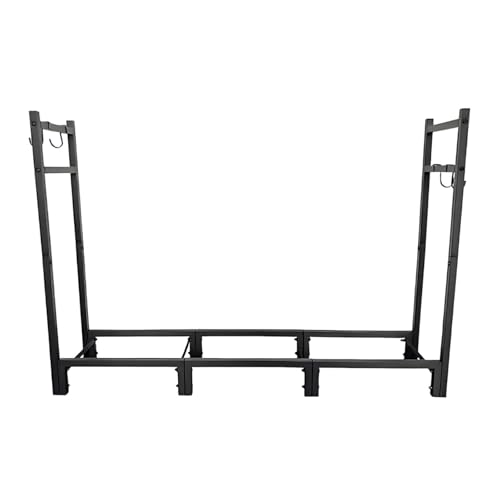 Baoblaze Soporte apilador de leña resistente, gran capacidad de 250 kg para leña de chimenea, resistente, 114 x 25 x 80 cm.