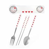 oneZHI Utensils Set Includes Reusable Stainless Steel Fork Spoon Chopsticks And Cute Carrying Case