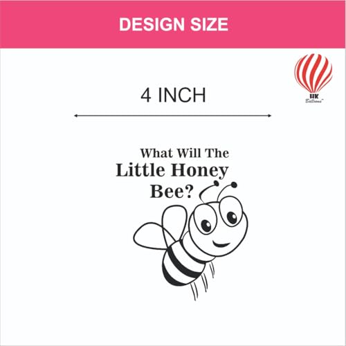 Image of HK Balloons 50Pcs Little Honey Bee Printed Balloons Decoration Item For Birthday Supplies, Baby Shower Decor Latex Balloons