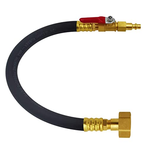 Image of MENSI 12 inch Winterize Sprinkler System 3 /4 inch Faucet Garden Hose Air Compressor Quick Connect Plug with Blow Out Adapter Fitting with Valve for RV Motorhome Trailer