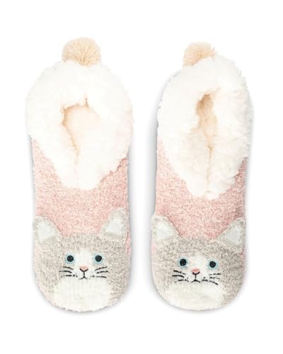MeMoi Women's Kitty Embellished Plush Lined Slippers