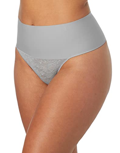 Image of Maidenform womens Tame Your Tummy Lace Thong Panties, Firm Control Shapewear Thong, Cool Comfort