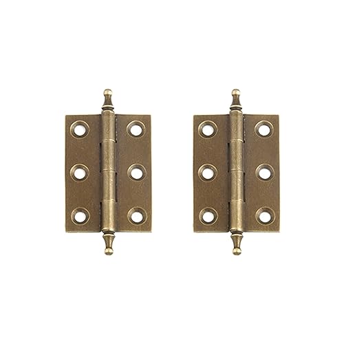 CUTOOP 2個入りアンティークのの純粋な真鍮の蝶番の家具のキャビネットの引出しのドアの天頂の正方形の蝶番折りたたみヒンジ (50mm)