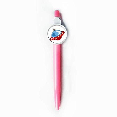 Stylo à bille rétractable bleu univers et UFO pour personnaliser vos carnets et notes de bureau
