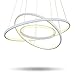 Produktbild MARK Modern-Die einfache Beleuchtung LED Pendelleuchte, Pendelleuchten Glossy Counterpart Invisible Hanging Innenbeleuchtung Mount (30 cm 50 cm 70 cm Farbe Promise Dimming),Warmes Licht-30cm 50cm 70c
