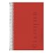 TOPS Classified Business Notebook, 5.5 x 8.5-Inch, College Rule, 100 Sheets per Book, Ruby Plastic Cover (73505)
