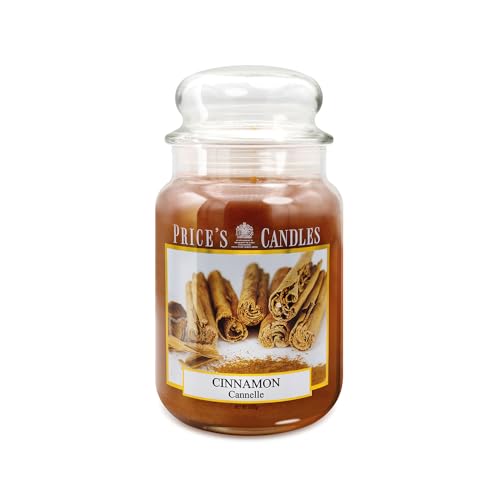 Price's Candles - Candela in Giara Grande Cinnamon - Durata Fino a 150 ore di Combustione