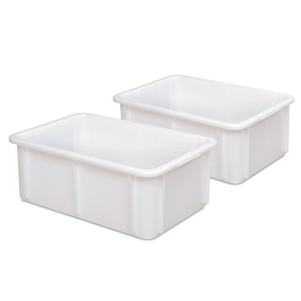 BRB 2 Schwerlastbehälter, weiß, lebensmittelecht, LxBxH 600x400x215 mm, 40 Liter