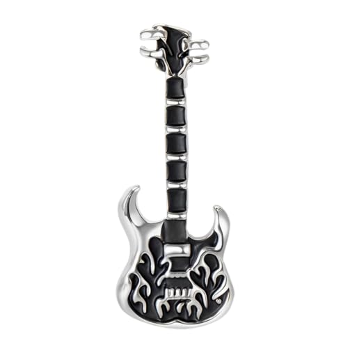 Broche guitare pour femme parfaite sur un sac de cours ou une veste en jean