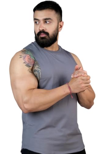 Image of FUAARK Men's Cotton Sleeveless Tank Tops Gym Vest for Mens