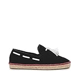 CR7 - CR7 Granada - Zapatilla de Lona para Hombre con Suela de Goma - Color Black - Talla 39 - Alpargata de Hombre con Plantilla Acolchada - Parte Superior de Ante y Detalles en Contraste