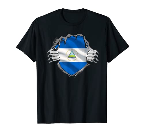 Lustige Nicaragua-Flagge Land Nordamerika T-Shirt