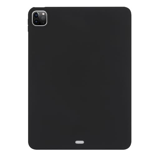 UUcovers for iPad Pro 12.9 inch Tablet Case 2022/2021/2020/2018 Model (6th/5th/4th/3rd Generation), Slim Lightweight Soft TPU Back Shockproof Cover Flexible Silicone Bumper Drop Proof Shell, Black