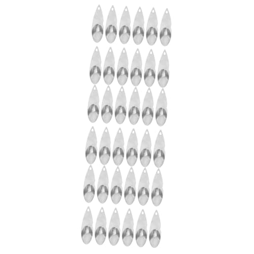 PRETYZOOM 3 Series Hoja De Fruta De Carne Acero Inoxidable Juego De Ollas Ligero Pelador De Kiwis Cucharada De Frutas Cuchara De Kiwi De Acero Hoja Dentada De Frutas Silver 12 Piezas*3