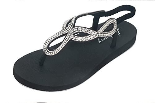 Image of Lowkeyray Women's Summer Sandals womens Flat Sandals Whith Sequins
