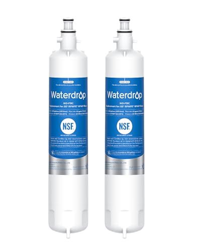 Image of Waterdrop WD-F19C Replacement for GE® RPWFE®, RPWF (with CHIP) Refrigerator Water Filter, Compatible with GFE28GBLTS, GFE28GGKBB, GFE28GSKSS, PFE28KSKSS, PFE28KMKES, 2 Pack (Packaging May Vary)