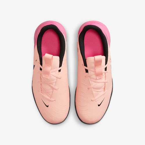 Nike Jr. Phantom GX 2 Academy Little/Big Kids' IC Soccer Shoes (FJ2609-800, Crimson Tint/Pink Blast/Black)4